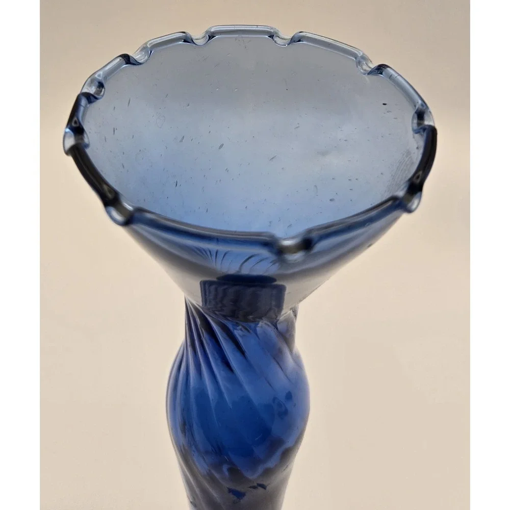 Vintage Bud Vases Cobalt Blue Hand Blown 2 Styles Approx. 8.5